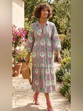 NWOT Anthropologie Maeve The Bettina Tiered Shirt Dress XS
